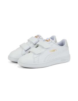 Zapatilla Puma Smash v2 Metallics V PS Blanco