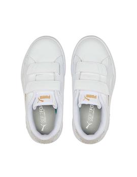 Zapatilla Puma Smash v2 Metallics V PS Blanco