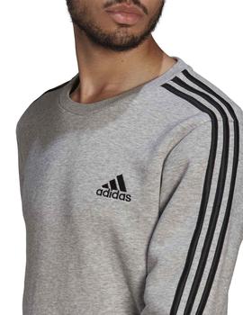 Sudadera Adidas M 3S FL Gris/Negro Hombre