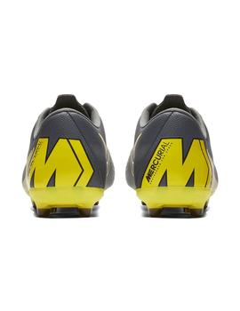 Botas F. JR Vapor ACDMY FG/MG Gris/Amarillo