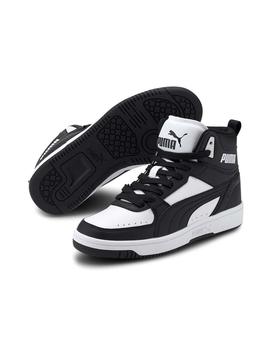 Zapatillas Puma Rebound Joy Jr Mid Blanco/Negro