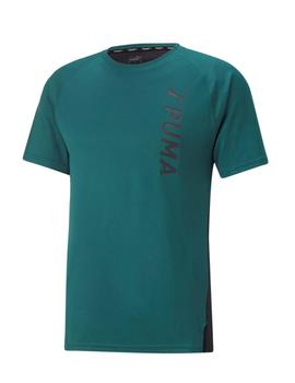 Camiseta Puma Fit MC Verde/Negro Hombre