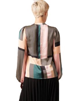 Blusa Naf Naf Legraphy ML Multicolor Mujer