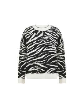 Jersey Naf Naf Mzebra Blanco/Negro Mujer