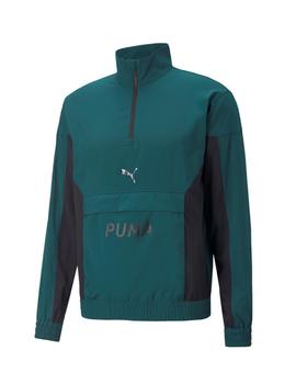 Sudadera Puma Fit Woven 1/2 Verde/Negro Hombre