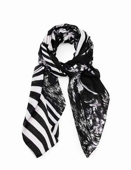 Foulard Desigual Phantom Negro/Blanco Mujer