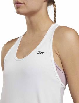 Camiseta Reebok WOR US Mesh Tank Blanco Mujer