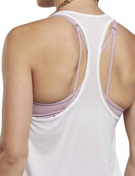 Camiseta Reebok WOR US Mesh Tank Blanco Mujer