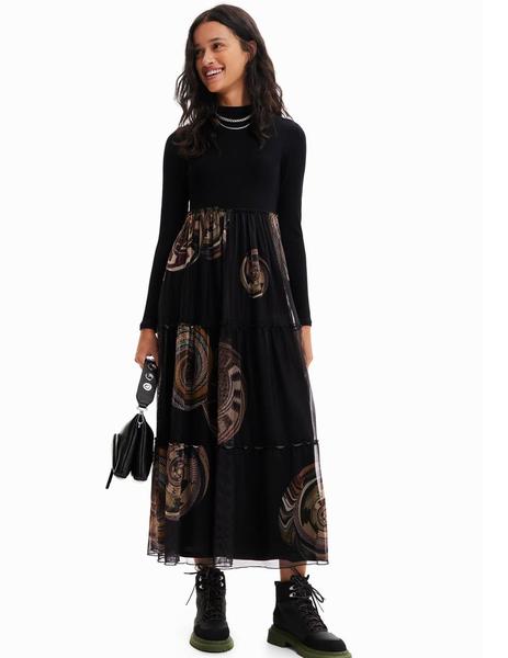 Vestido Desigual Gloria Negro Mujer