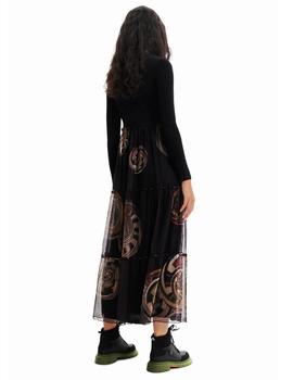 Vestido Desigual Gloria Negro Mujer