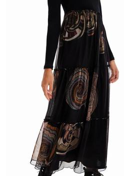 Vestido Desigual Gloria Negro Mujer