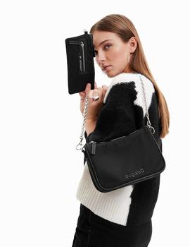 Bolso Desigual Poketis Guiza Negro Mujer