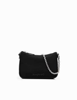 Bolso Desigual Poketis Guiza Negro Mujer