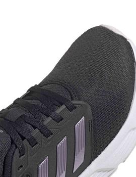 Zapatillas Adidas Galaxy 6 Negro/Morado/Rosa Mujer