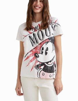 Camiseta Desigual Mickey Boom Rojo Mujer