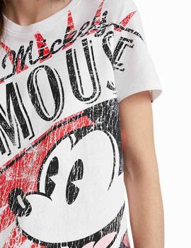 Camiseta Desigual Mickey Boom Rojo Mujer