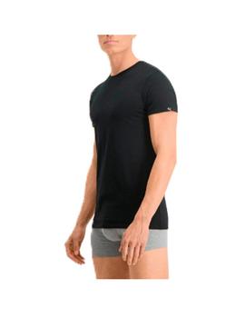 Camiseta Interior Puma Basic 2P Crew Negro Hombre