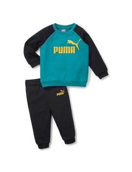 Chandal Puma Minicats ESS Raglan Negro/Verde