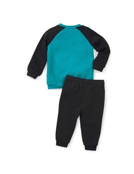 Chandal Puma Minicats ESS Raglan Negro/Verde