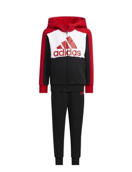 Chandal Adidas LK BOS Negro/Bco/Rojo Niño