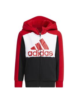 Chandal Adidas LK BOS Negro/Bco/Rojo Niño