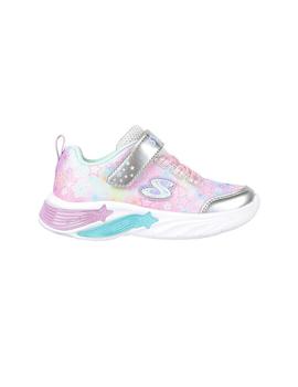 Zapatillas Skechers S-Lights Star Sparks Plata Niña