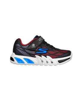 Zapatillas Skechers S-Lights Flex Glow Negro/Rojo