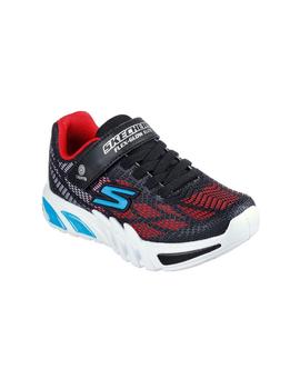 Zapatillas Skechers S-Lights Flex Glow Negro/Rojo