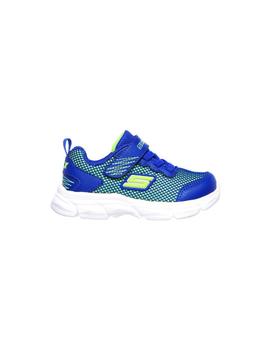 Zapatillas Skechers Advance I Azul/Verde Para Niño