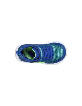 Zapatillas Skechers Advance I Azul/Verde Para Niño