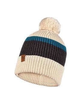 Gorro Buff Elon Knitted Crudo/Gris/Azul