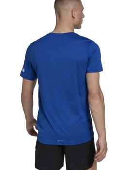 Camiseta Adidas Run It Azul Hombre