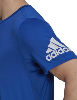 Camiseta Adidas Run It Azul Hombre