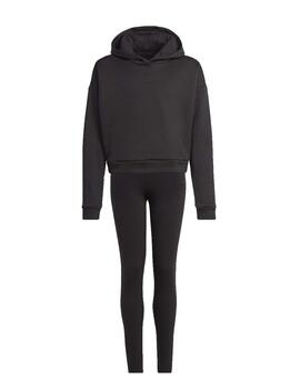 Chandal Adidas G Hood FL TS Negro Niña