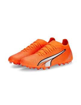 Botas futbol Puma Ultra Match MG Naranja Hombre