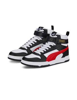 Zapatillas Puma RBD Game Hi Bco/Negro/Rojo Hombre