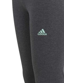 Leggings Adidas G LIN TIG Gris/Verde Niña