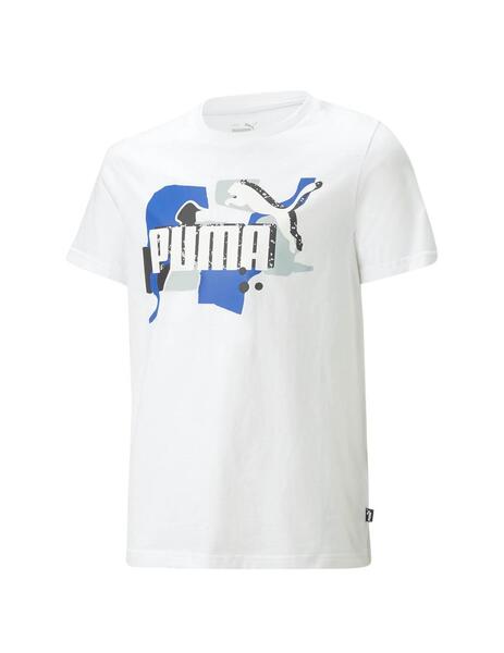 Camiseta Blanco Niño Estampado Puma