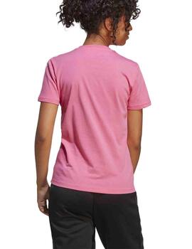 Camiseta Adidas W 3S Rosa/Blanco Mujer