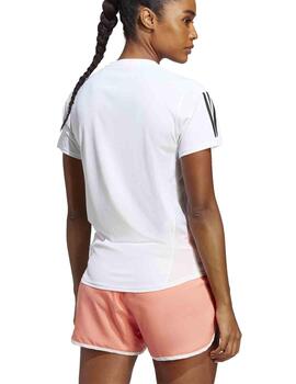 Camiseta Adidas Own The Run Blanco/Negro Mujer