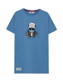 Camiseta elPulpo Orballo MC Azul Hombre