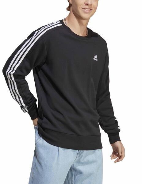 enlace barbería veterano Sudadera Adidas M 3S FT SWT Negro/Blanco Hombre