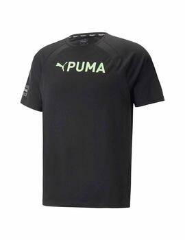 Camiseta Puma Fit Ultrabreath Negro/Verde Hombre