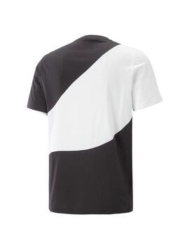 Camiseta Puma Power Cat Negro/Blanco Hombre