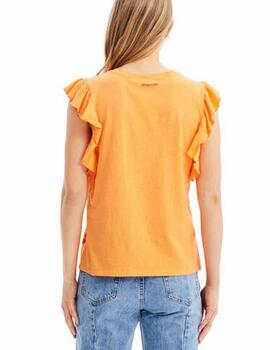 Camiseta Desigual Shalma Naranja Mujer