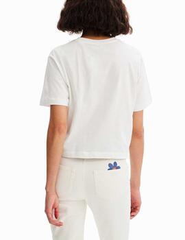 Camiseta Desigual Palmer Blanco Mujer