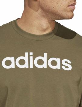 Camiseta Adidas M LIN SJ T Verde/Bco Hombre