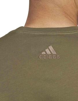 Camiseta Adidas M LIN SJ T Verde/Bco Hombre