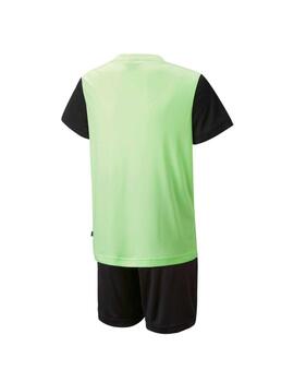 Set Puma Short Polyester Verde/Negro