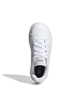 Zapatillas Adidas Grand Court 2.0 K Blanco/Irisado